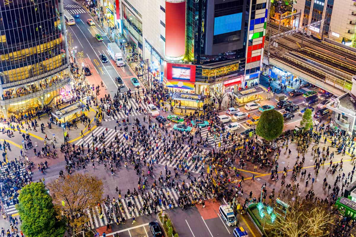 Shibuya Crossing in Tokyo, Japan
